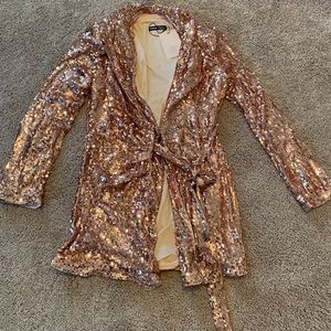 Sequin wrap dress